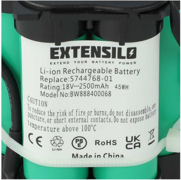 2X Akku kompatibel mit Gardena R80, R70Li, R40, R70, R50, R40Li, R50Li, R38Li, R45Li, 124562, R75Li