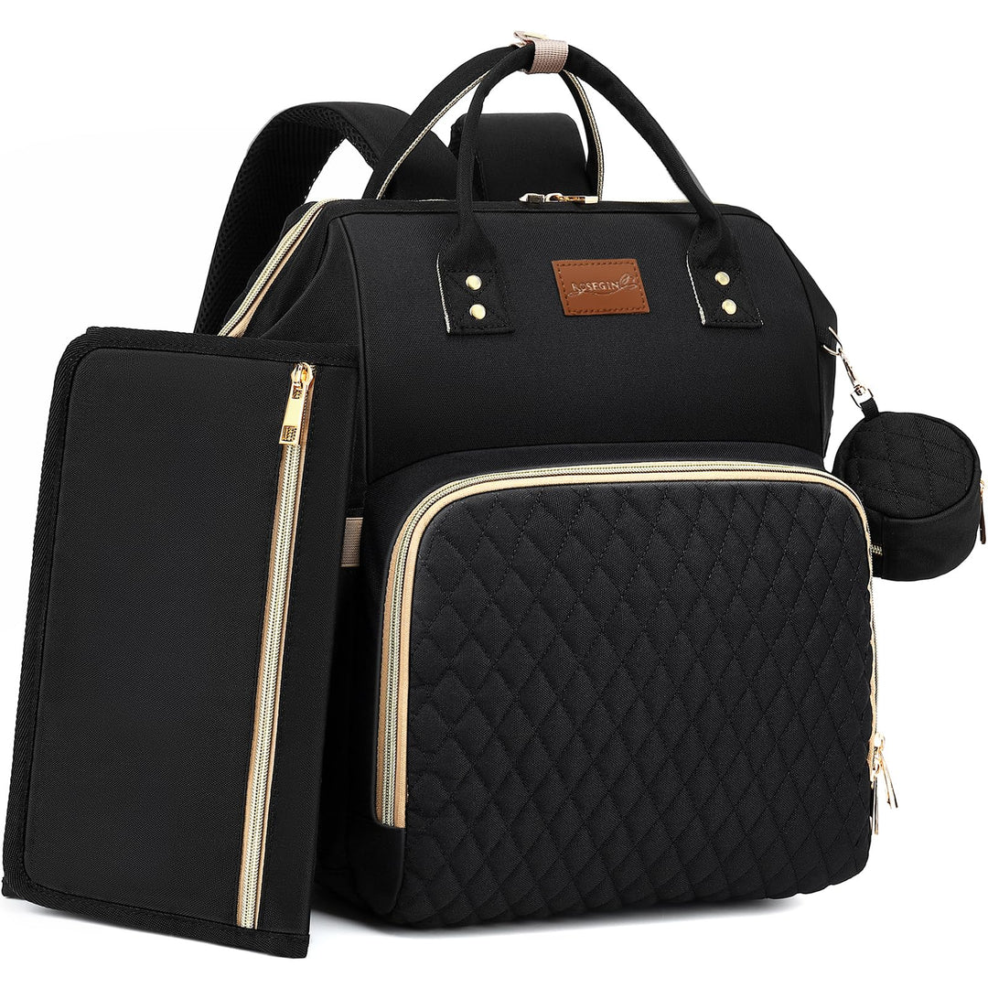 Wickelrucksack Gross - Baby Wickeltasche Rucksack Wasserdicht &amp; Leicht mit Wickelunterlage, Schnulle