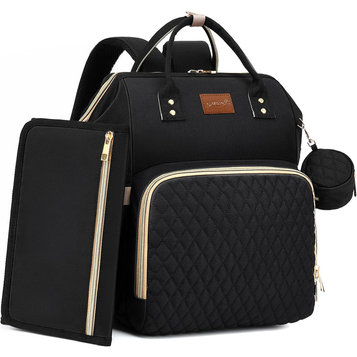 Wickelrucksack Gross - Baby Wickeltasche Rucksack Wasserdicht &amp; Leicht mit Wickelunterlage, Schnulle