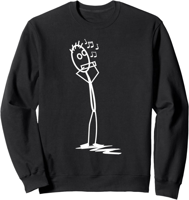 Mundharmonika Spieler Strichmännchen Sweatshirt