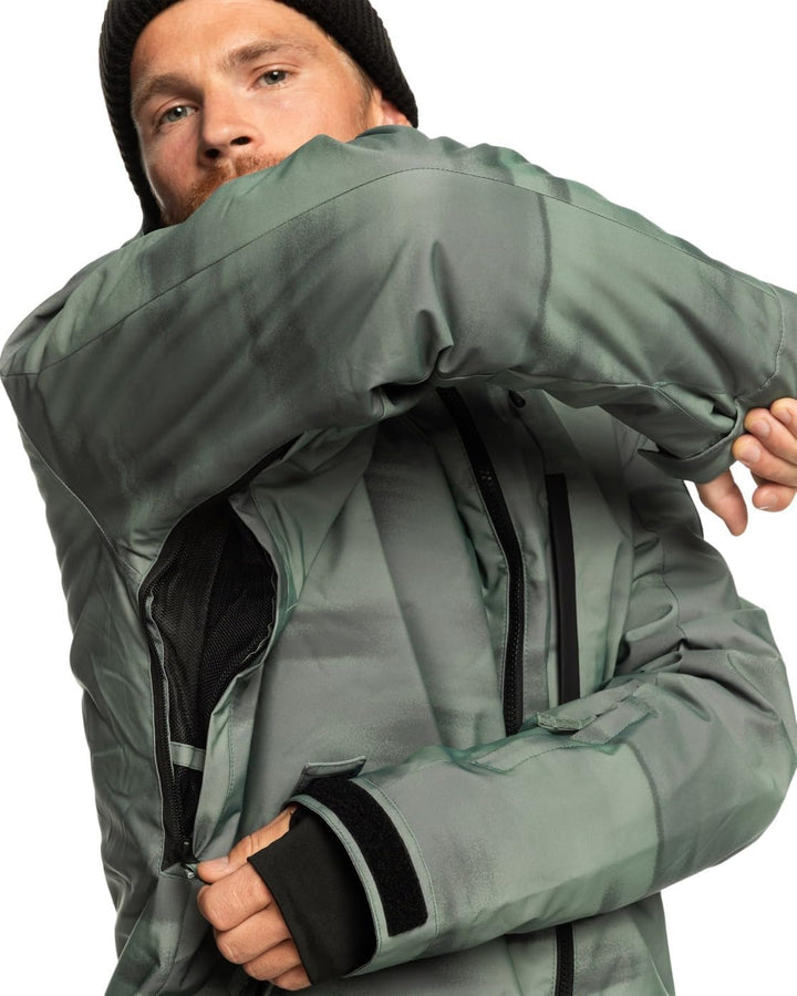 Quiksilver Herren Mission Printed Jk Jacket (1er Pack), Break Off Laurel Wreath