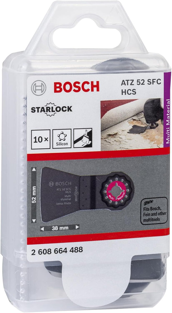 Bosch Professional 10x Schaber ATZ 52 SFC (für weiche Rückstände, Breite 52 mm, Zubehör Multifunktio