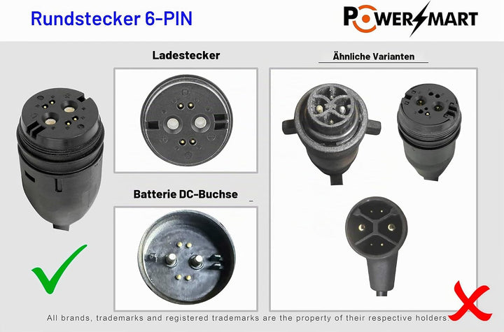 PowerSmart 42V 2A Ladegerät für 36V Lithium-Ionen Akkus mit Rosenberger Stecker für Impulse, Alber N