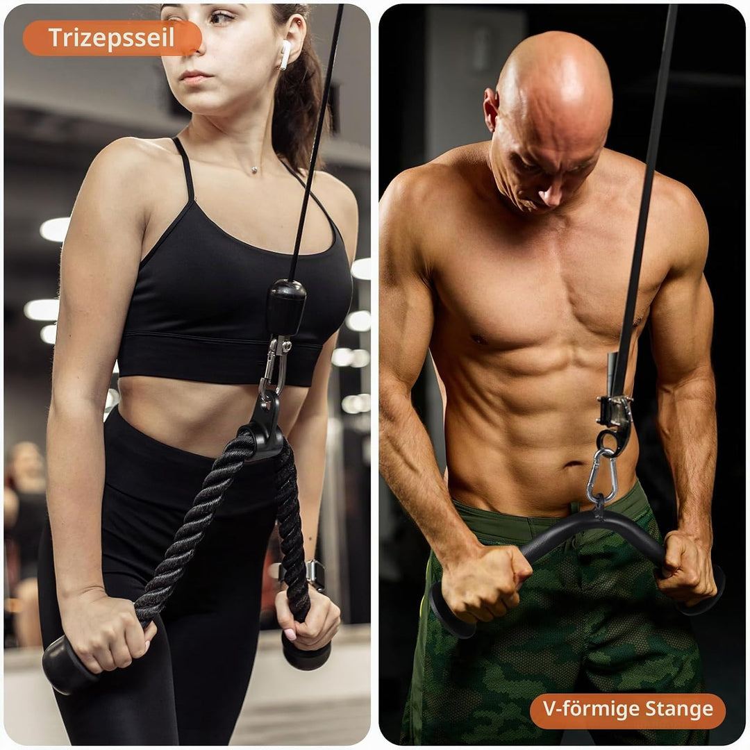 Workout Cable Machine Attachment for Home Gym, SERTT LAT Pulldown Attachments, Cable Accessories for