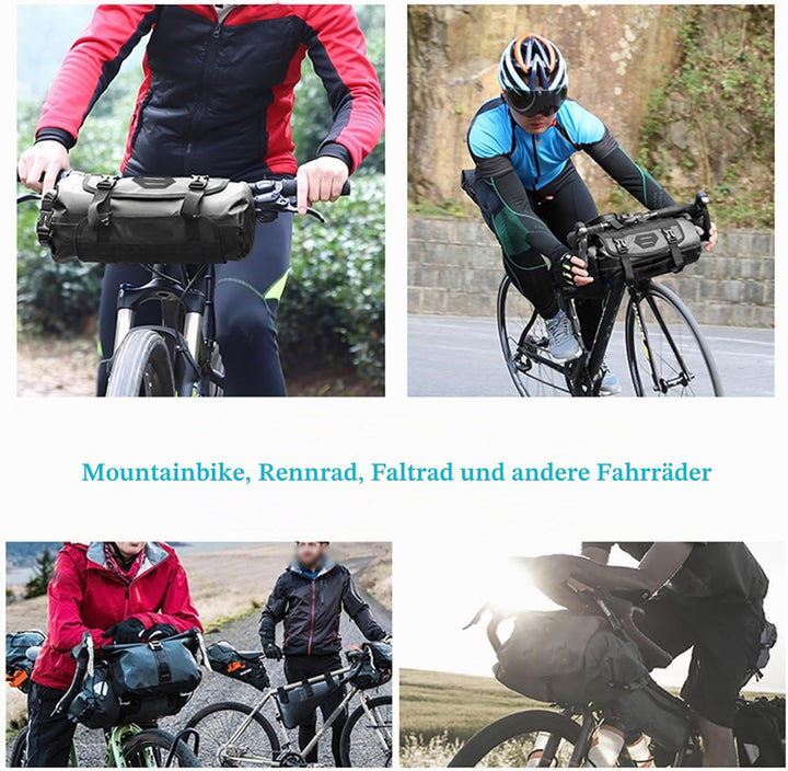 Lixada Wasserdicht vorne Fahrrad Tasche, Bike Frontrahmen Lenker Gepäckträger mit Rolle, Dry Bag Top
