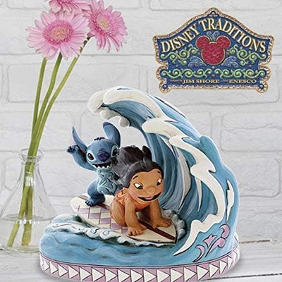 Disney 4055407 Tradition Catch the Wave (Lilo & Stitch 15th Anniversary Figur), mehrfarbig, 20 x 13