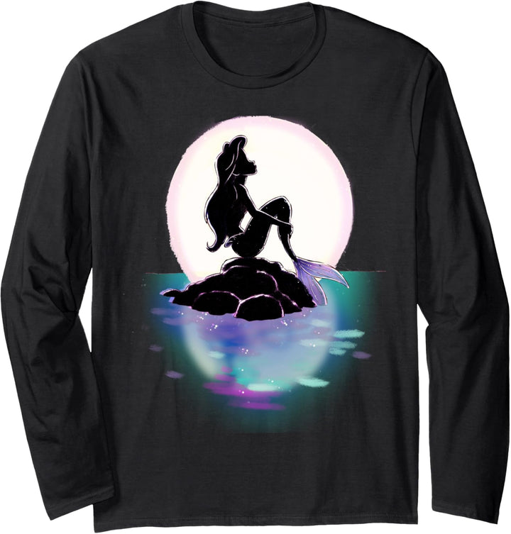 Disney The Little Mermaid Ariel Sunset Silhouette Langarmshirt