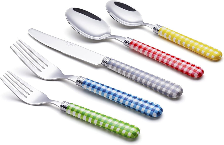 ANNOVA Besteckset, 20-teilig, Griff aus Edelstahl - 4 x Tafelmesser; 4 x Tafelgabeln; 4 x Salatgabel