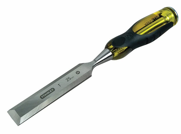 Stanley FatMax Beitel (25 mm Klingenbreite, Thru-Thang-Klinge, Stahl-Schlagkappe, Griff mit Weichsto