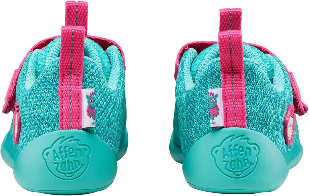 Affenzahn Halbschuh Knit Happy mit Klettverschluss, Vegan, rutschfest, Flexibel, Reflektierend, beso