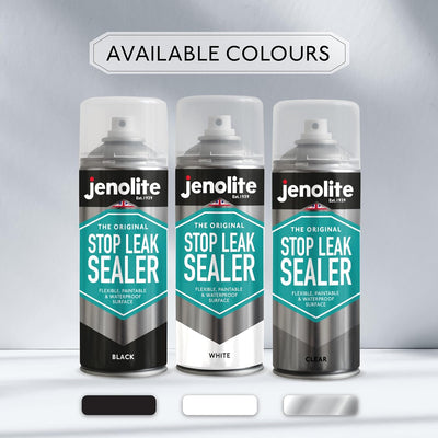 JENOLITE Stop Leak Dichtungsspray | KLAR | Wasserdichter Dichtstoff | Stopft, Versiegelt & Behebt Le