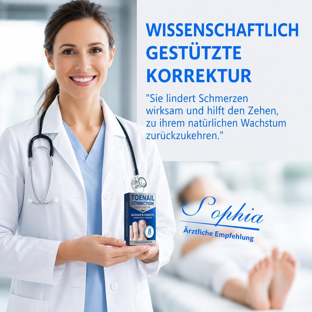 Eingewachsene Zehennägel Set, Universal Nagelspange Fussnägel Korrektu | Fünf Verschiedene Grössen,