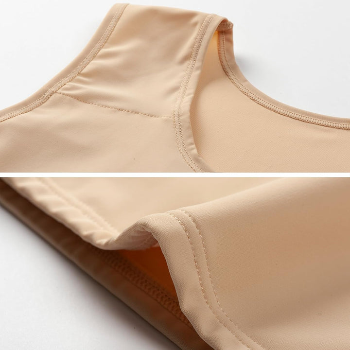 XUJI Transgender FTM Trans Atmungsaktive Halb Brust binder XL Nude, XL Nude
