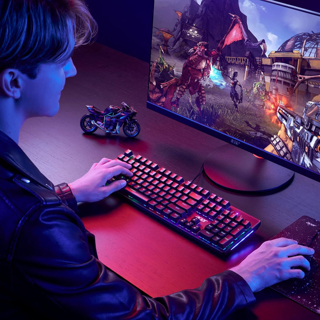 Acer Nitro Gen 2 Kabelgebundene Gaming-Tastatur - RGB beleuchtete Tastatur | 100% Anti-Ghosting (N-K