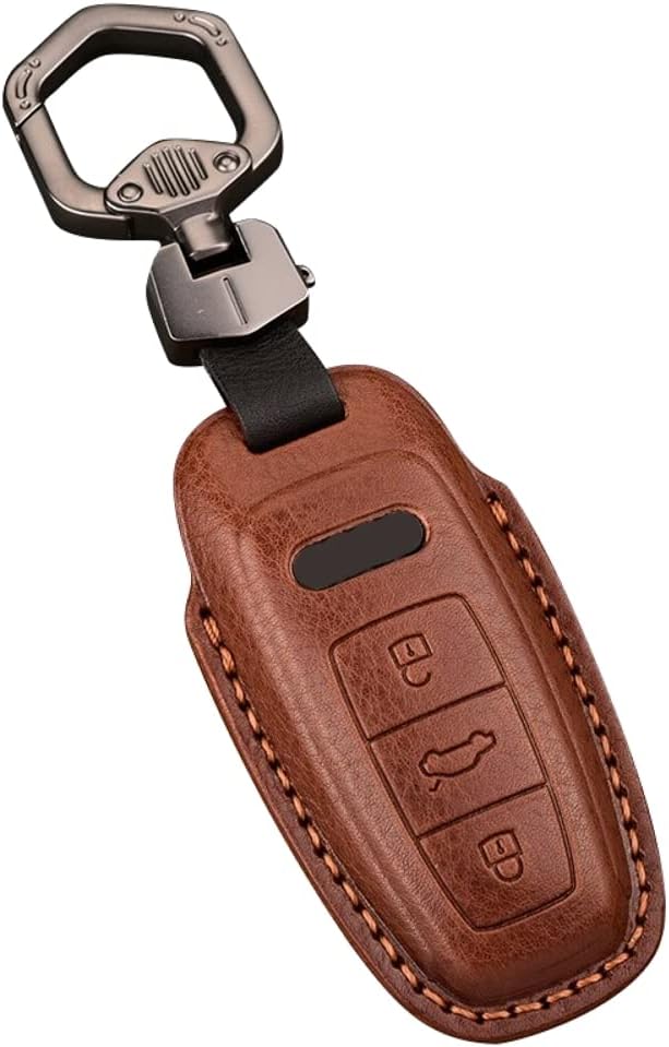 Leder Autoschlüssel Hülle kompatibel mit Audi A1 A2 A3 A6L A8L A7 A4L A5 Q5L Q1 Q3 Q5 Q7 Fernbedienu