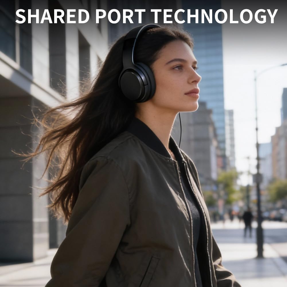 Kabelloser Bluetooth Over-Ear-Kopfhörer, On-Ear-Kopfhörer Mit Mikrofon, Bis Zu 40 Stunden Akkulaufze
