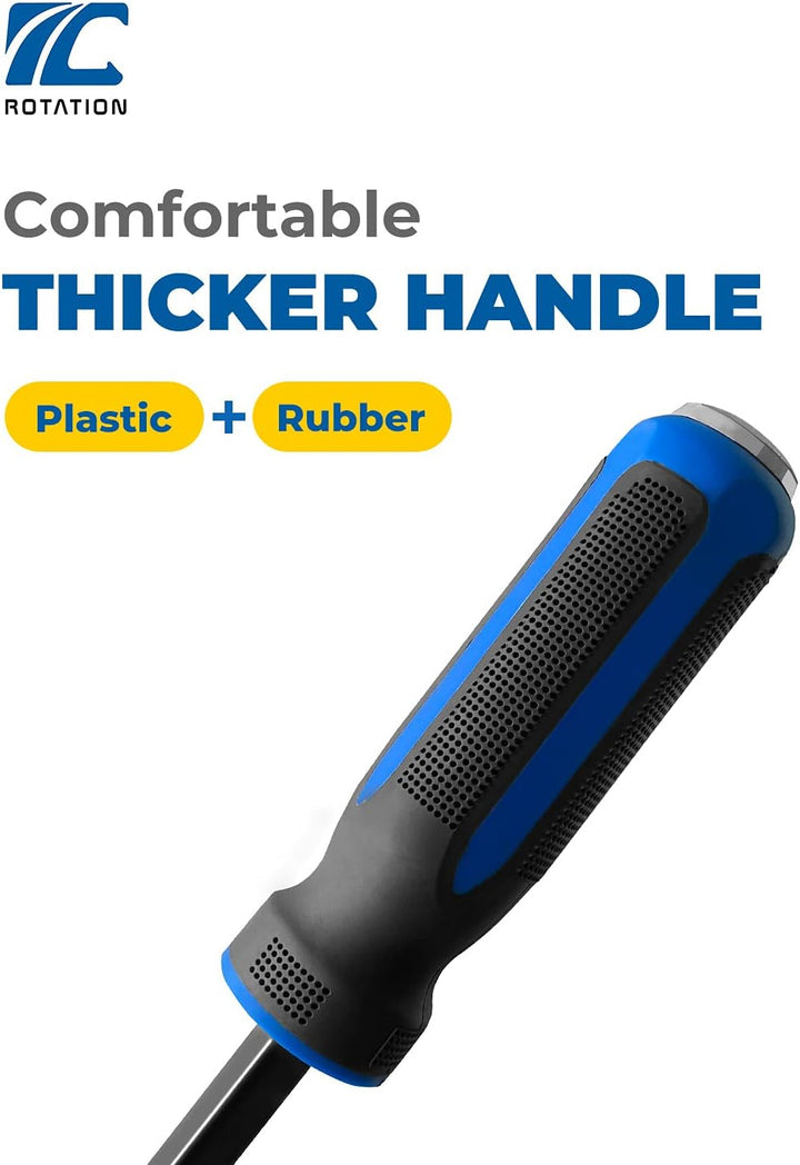 4 tlg Stemmhebel-Satz mit Kunststoff-Softgriff und Metall-Schlagköpfen, Brecheisen, Brechstange, Heb