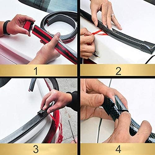 Heckklappen Lippenspoiler, 1,5 m Carbonfaser Weichgummi Auto Heckklappen Spoilerflügel Lippenaufkleb