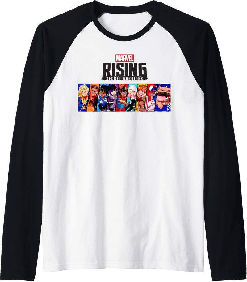 Marvel Rising Secret Warriors Portrait Panel Logo Raglan