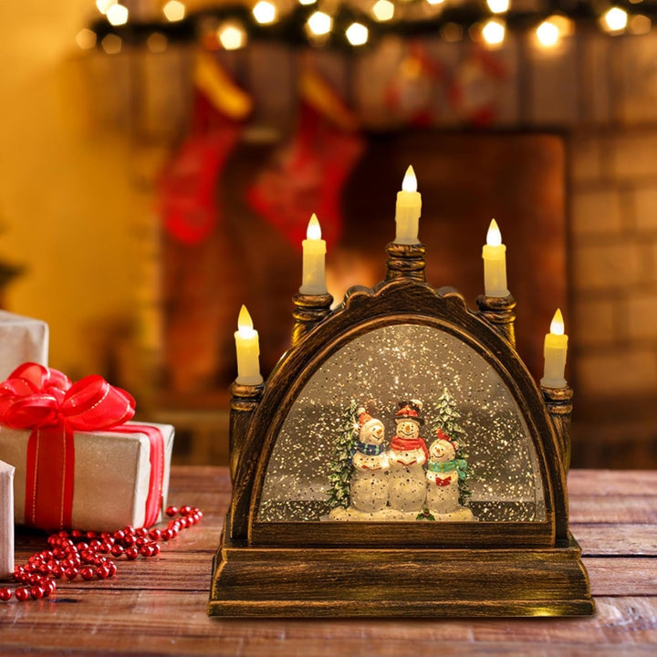 Christmas Snow Globes Winter | Lighted Christmas Snow | Winter Scene Music Lantern | Glittering Wate