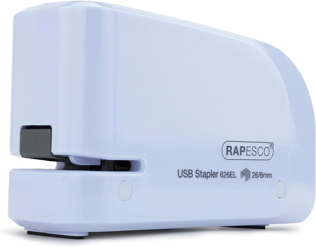 Rapesco 1452 626EL Automatisches USB/Batterie Heftgerät mit 1000 26/6mm Heftklammern, 15 Blatt Heftl