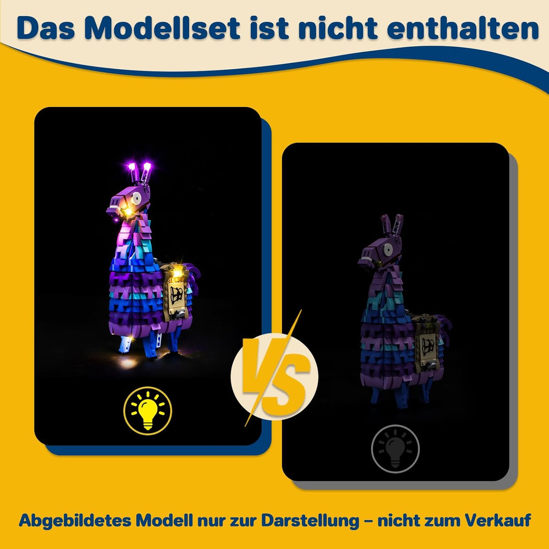 LocoLee Licht Set Kompatibel mit Lego Vorratslama Fortnite, Nur Lichter Set - Kein Modell, Licht Bel