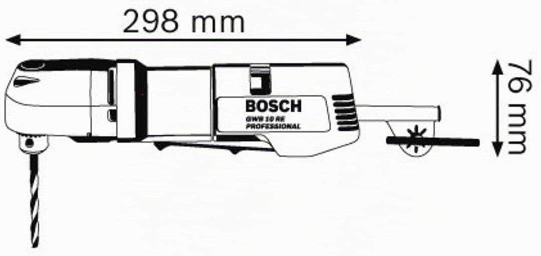 Bosch Professional GWB 10 RE, 400 W Nennaufnahmeleistung, 22 mm Bohr-Ø Holz, 10 mm Bohr-Ø Stahl, Zah