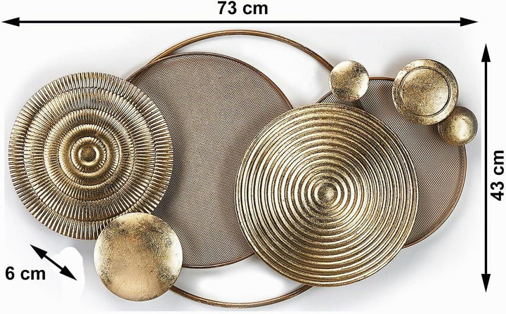 Kobolo Wandbild Wanddeko Metallbild 3D - GOLDEN - aus Metall in Gold