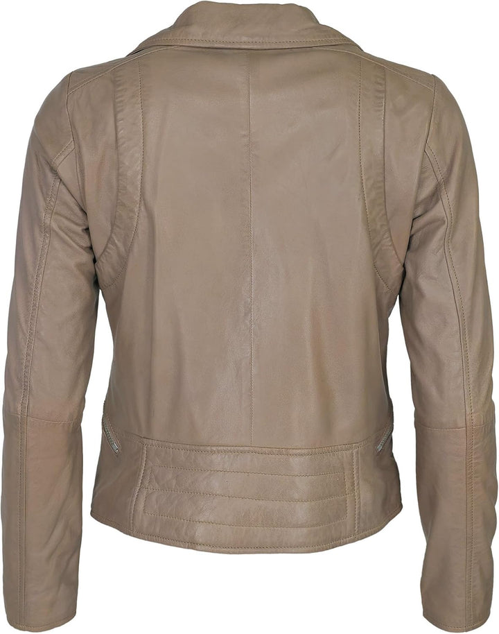 MAZE Damen Lederjacke 4202129 S taupe, S taupe