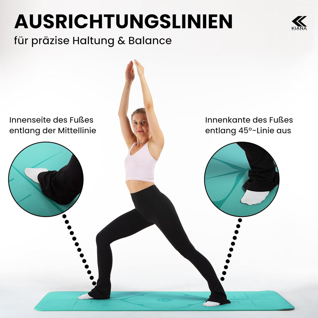 Yoga Matte aus Deutscher Entwicklung – Rutschfeste &amp; gelenkschonende Yogamatte – 2 Komfort-Dicken (1