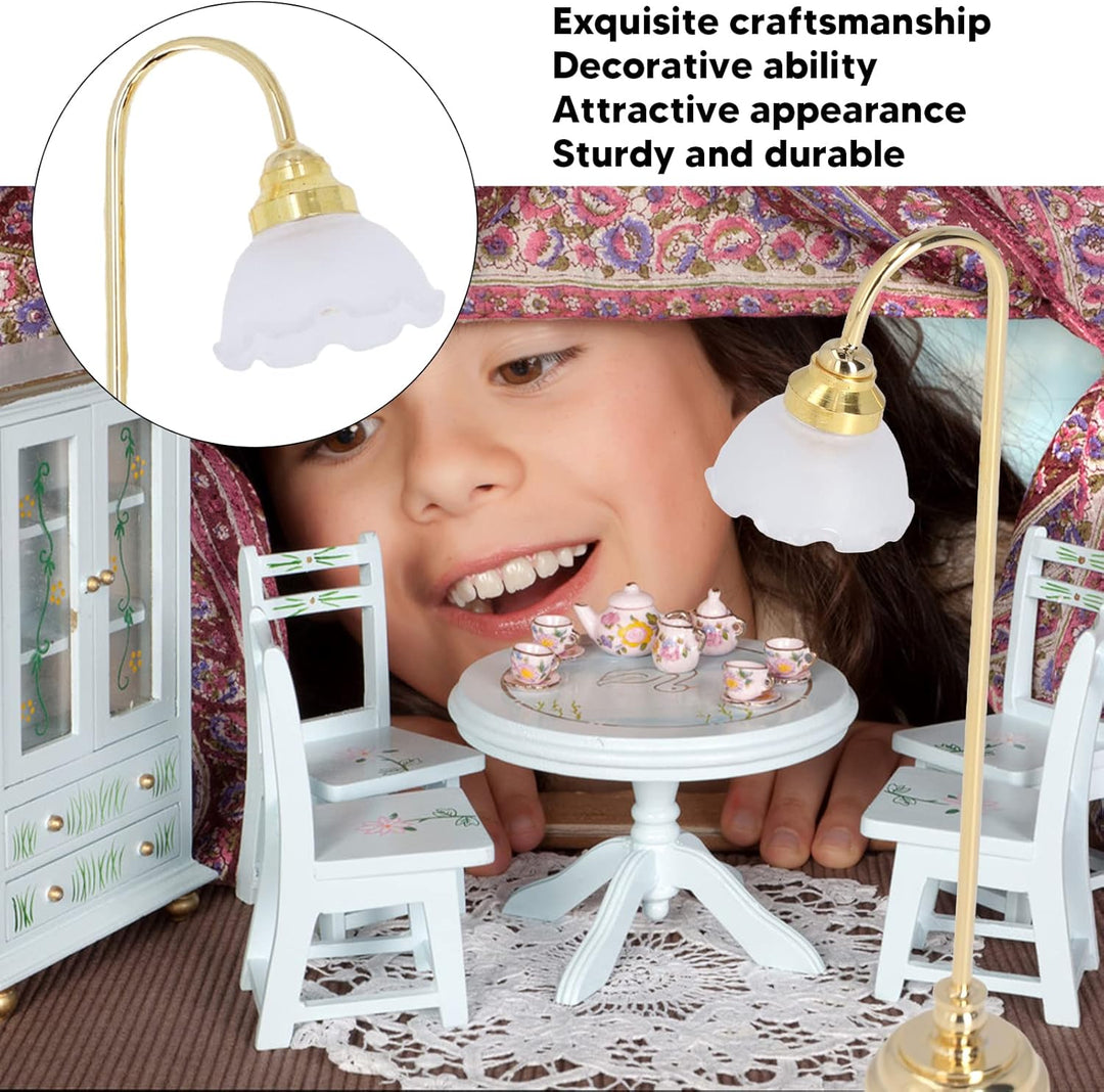 RiToEasysports Puppenhaus-Stehlampe Im Massstab 1:12, Miniatur-Puppenhaus-Dekor-Mini-Lampe für Puppe