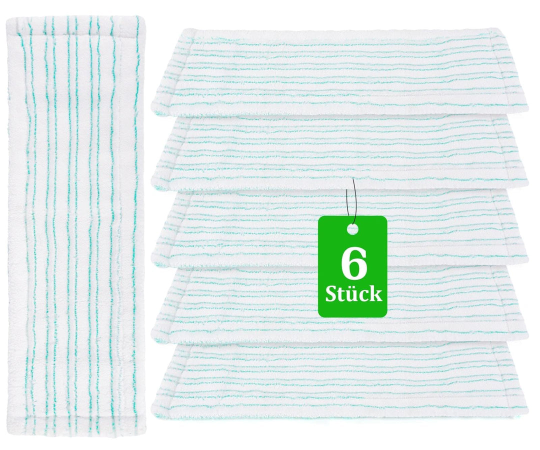 6 Stück Wischbezüge Zubehör für Leifheit Profi XL Micro Duo / Profi XL Cotton Plus,Wischmopp Bezug F