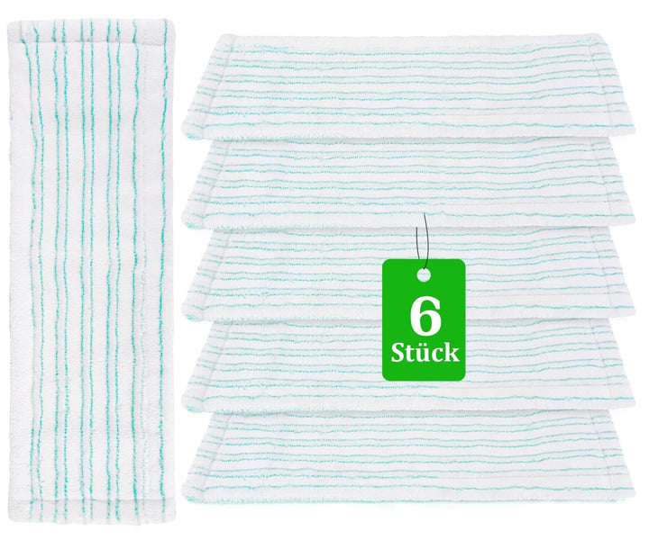 6 Stück Wischbezüge Zubehör für Leifheit Profi XL Micro Duo / Profi XL Cotton Plus,Wischmopp Bezug F