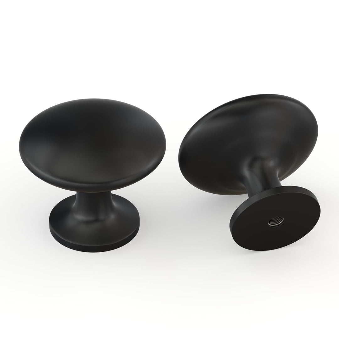 LONTAN 20 Stück Küchenknöpfe Schwarz Möbelknöpfe Schwarz Schrankknöpfe Modern Türknopf Schwarz Schub