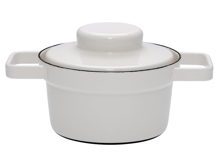Riess, 2102-211, Topf mit Deckel Ø 16cm, AP GREY, Emaille, Vol. (rec.): 0,8 Liter, Made in Österreic