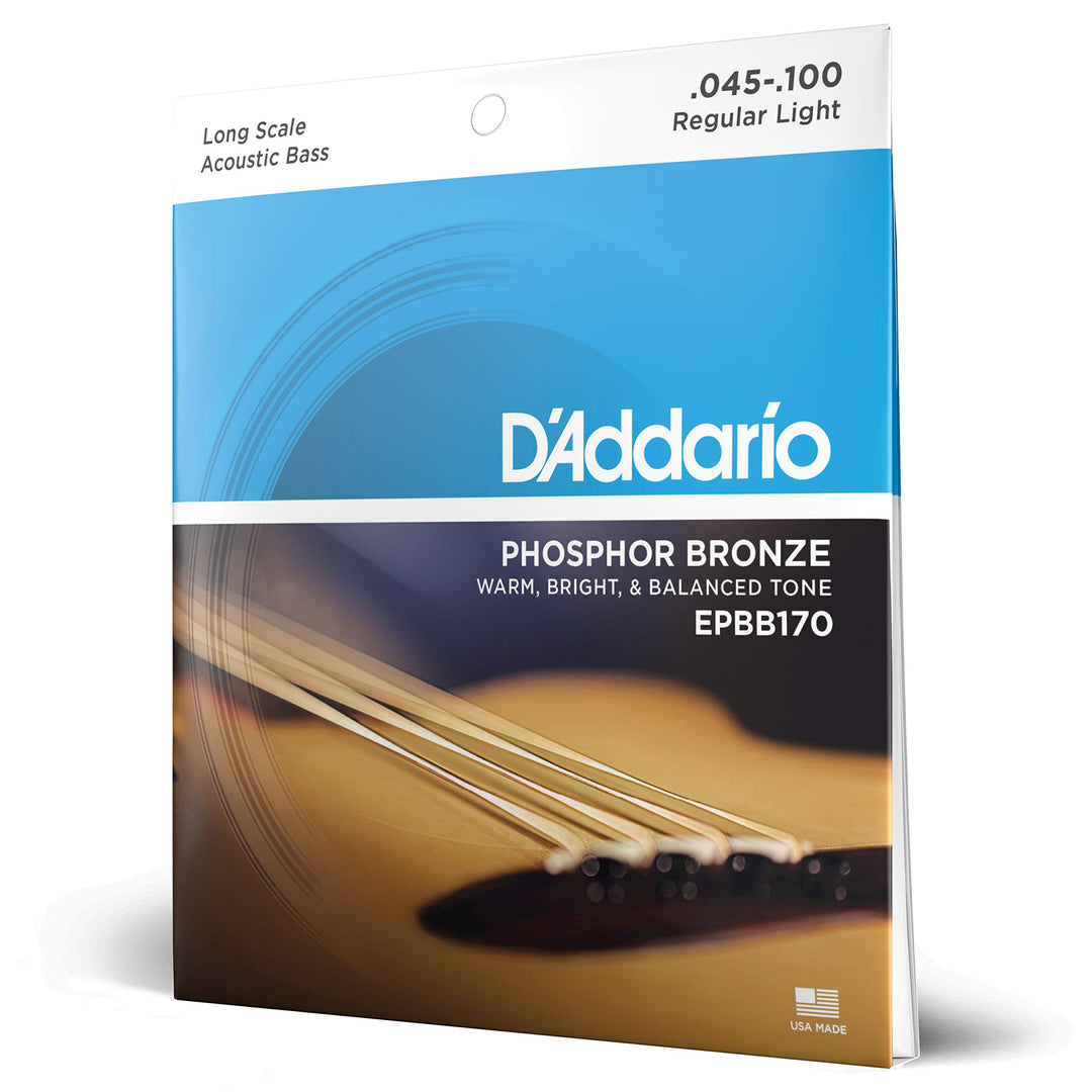 D'Addario EPBB170 Phosphor Bronze Akustik Bass Saitensatz 0,11 cm - 0,25 cm (.045 - .100 Zoll) Reg L