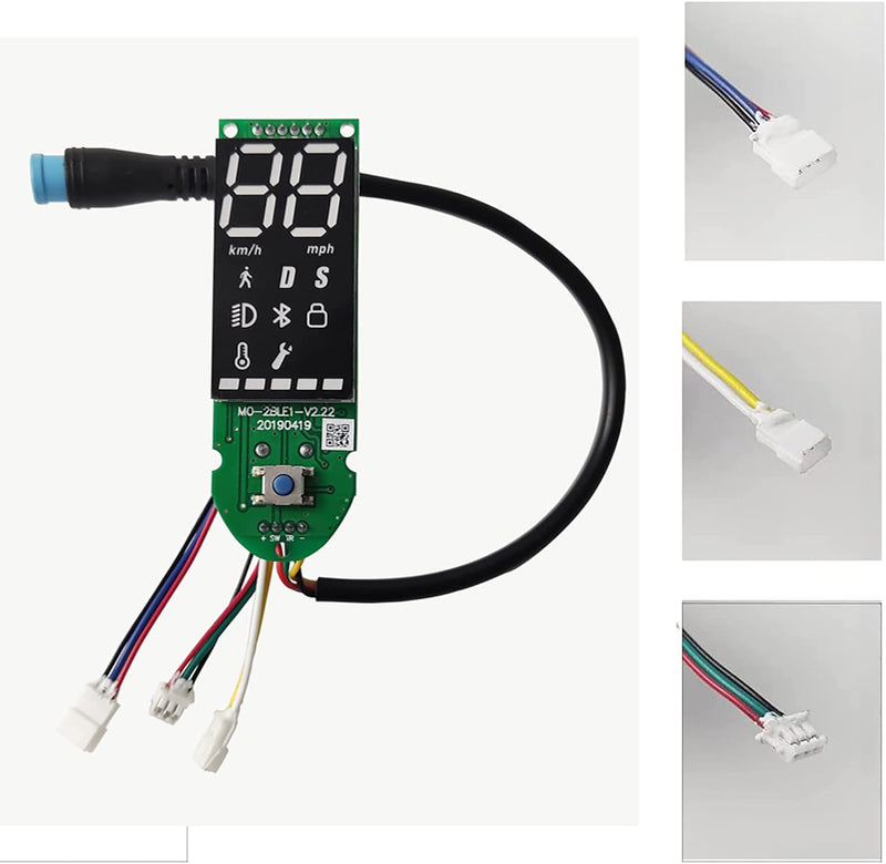 LEFELWEL Scooter Dashboard,Elektroroller Zubehör mit Bluetooth-Leiterplatte Dashboard BT Board für X