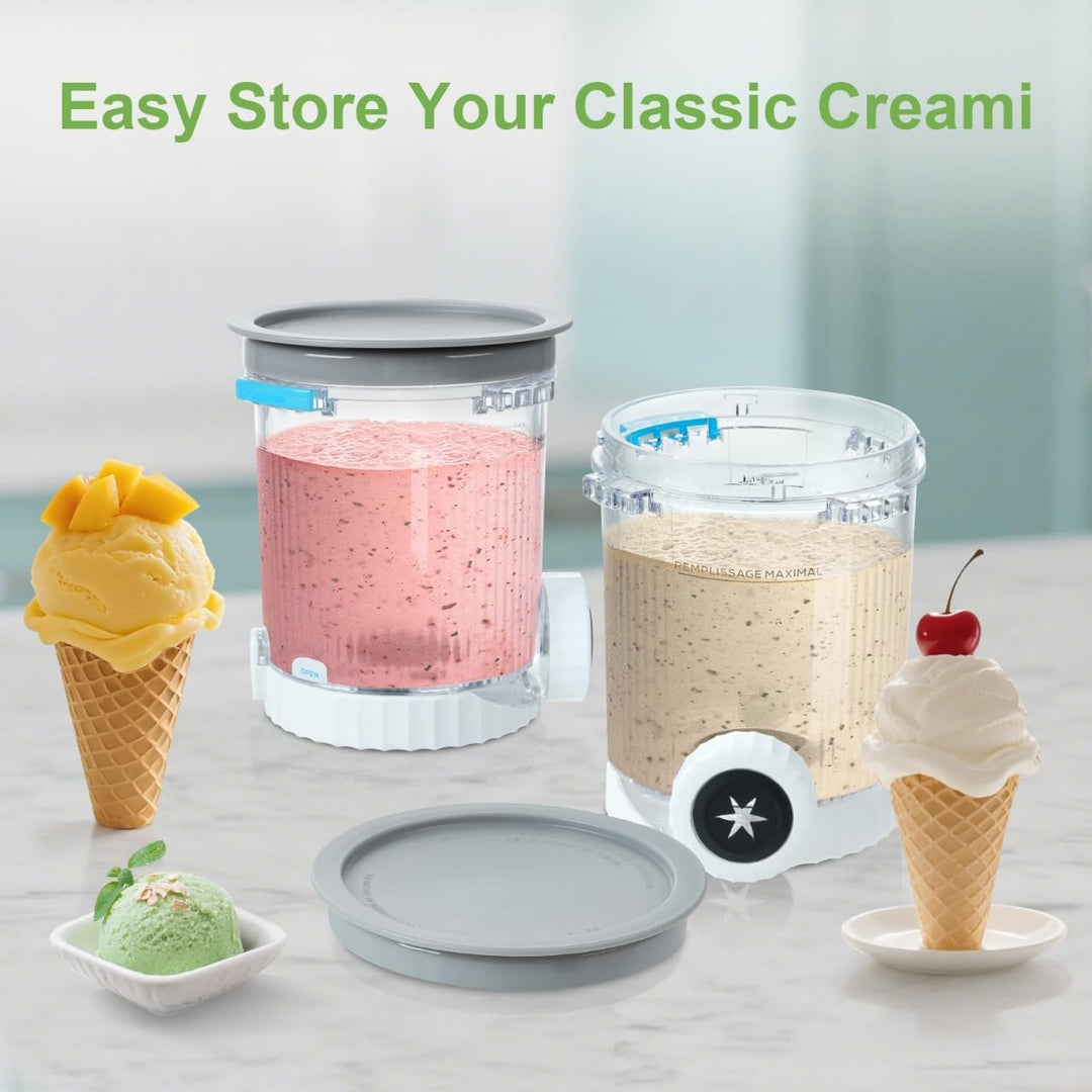 2 Stück Pint-Behälter für Ninja Swirl CREAMi, Swirl Pints und Deckel kompatibel mit NC700 NC701EU Se