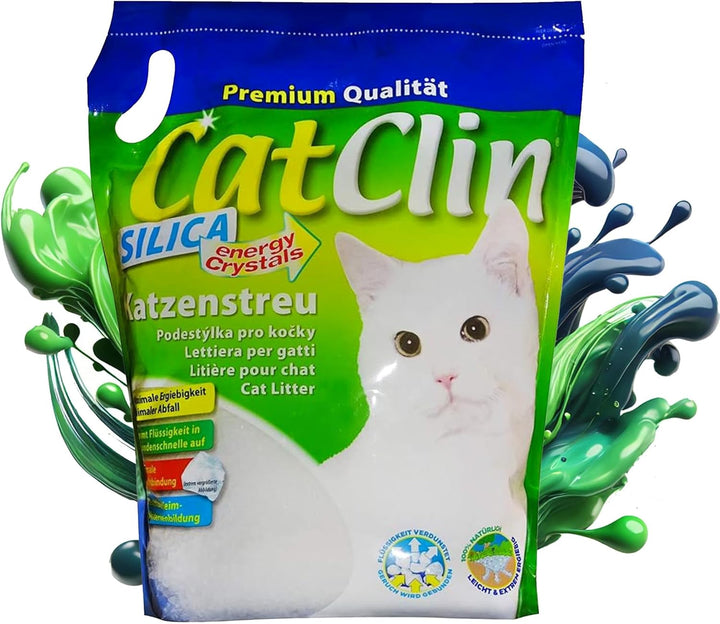 Catclin 8 x 8 l = 64 L Magic SILIKAT KATZENSTREU-PowerCat STREU-Forever CLEAN