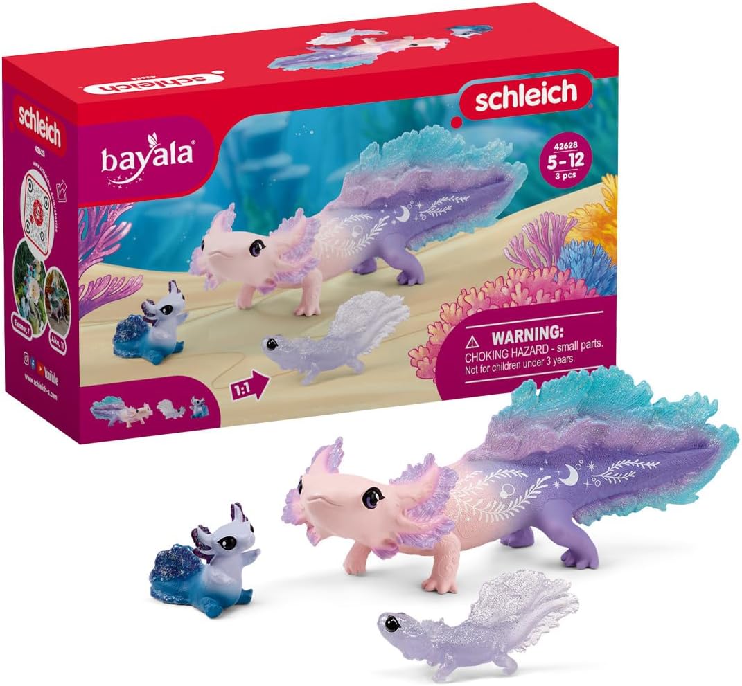 SCHLEICH BAYALA 70760 Phoenix Mythische Fantasy Actionfigur & BAYALA 42628 Axolotl Salamander Unterw