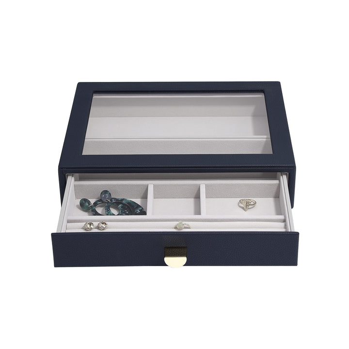 Stackers Navy Pebble Classic Jewellery Box Display Drawer, Navy