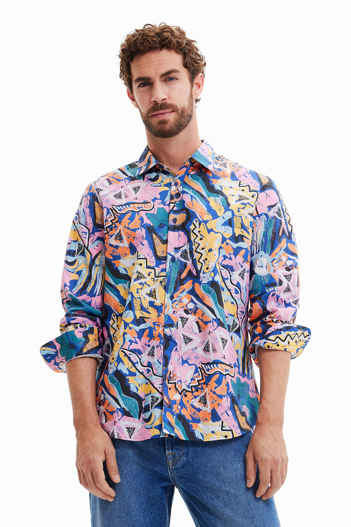 Desigual Herren Shirt XL Material Finishes, XL Material Finishes
