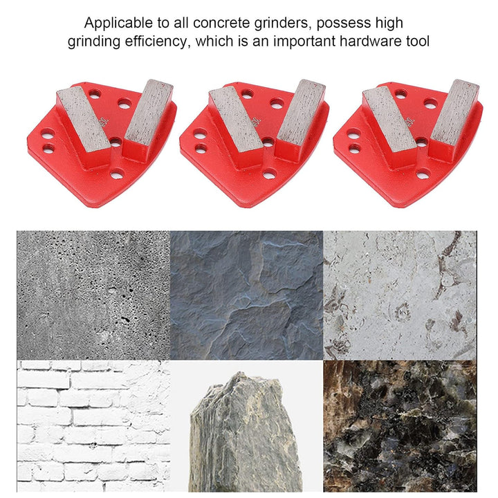 Diamant-Schleifschuhe, Trapez-Betonschneiden, 6 Löcher, gerade Zähne, Rot, 30#, Hochleistungs-, lebi