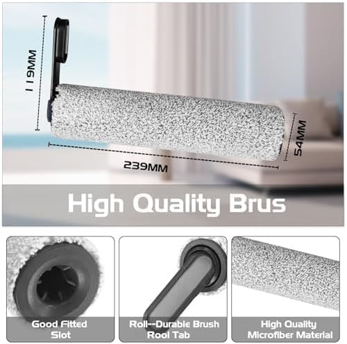Zubehörset für Tineco Floor One S5/S5 Pro Nass-Trocken Ersatzteile, Bürstenrolle und Filter Ersatzte