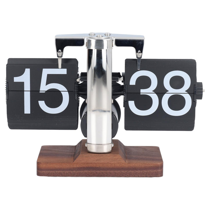 Klappuhr Schreibtisch, Flip Uhr Wortuhr Wecker Retro Deko Tischuhr Vintage Klappzahlenuhr Batteriebe