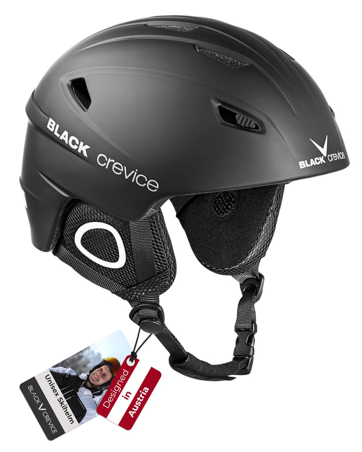 Black Crevice Skihelm Kitzbühel I Ski-Helm in sportlichem Design I Skihelm Herren & Damen I Skihelm