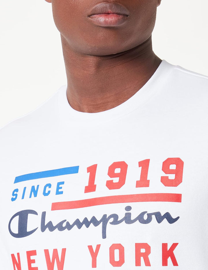 Champion Herren Legacy Graphic Shop Authentic Powerblend Terry Crewneck Sweatshirt XL Weiss, XL Weis