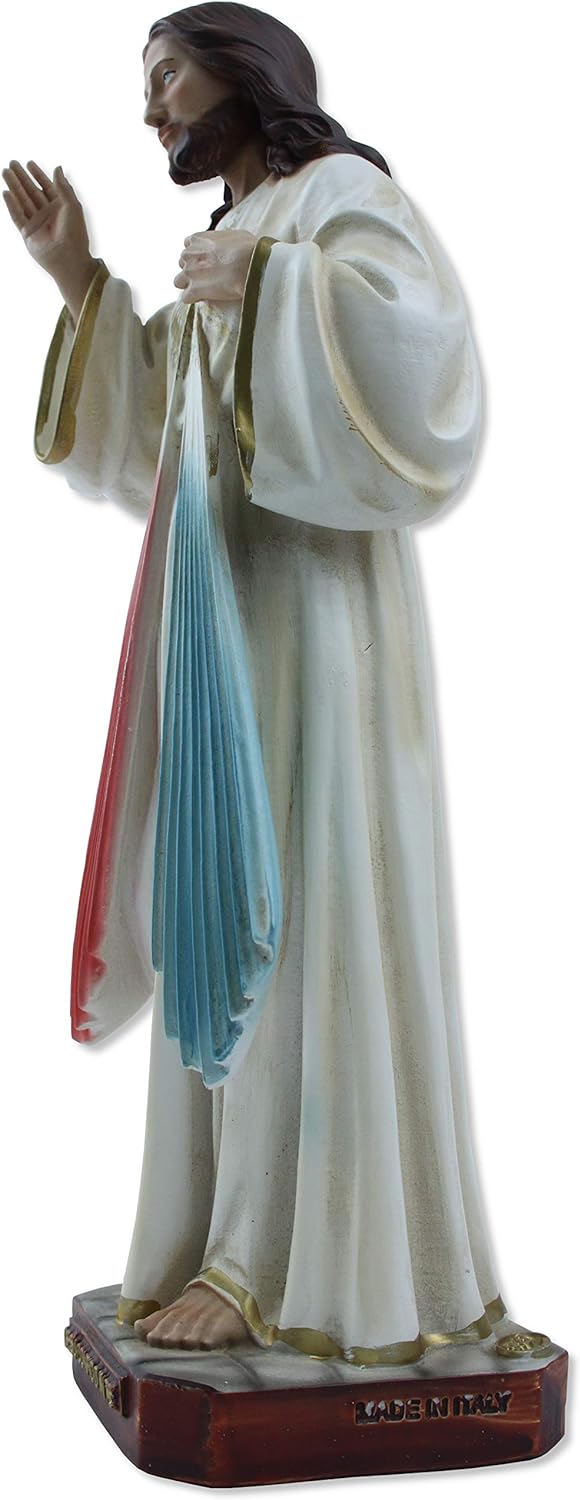 Proposte Religiose Misericordiöse Jesus-Statue, Höhe 30 cm, handbemalt.