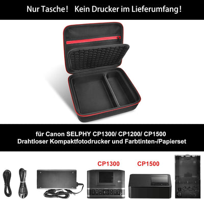 casmilee Hart Tasche für Canon SELPHY CP1500/CP1300/CP1200 Mini Mobiler Fotodrucker und Farbtinten P