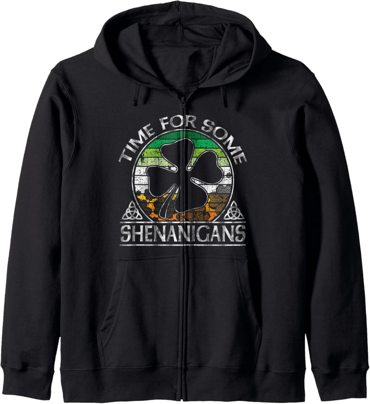 Time for Some Shenanigans St Patricks Day Irish Sunset Shirt Kapuzenjacke